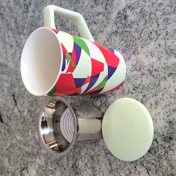 Teavana Dining Nwot Teavana Tea Cup With Strainer And Lid Poshmark